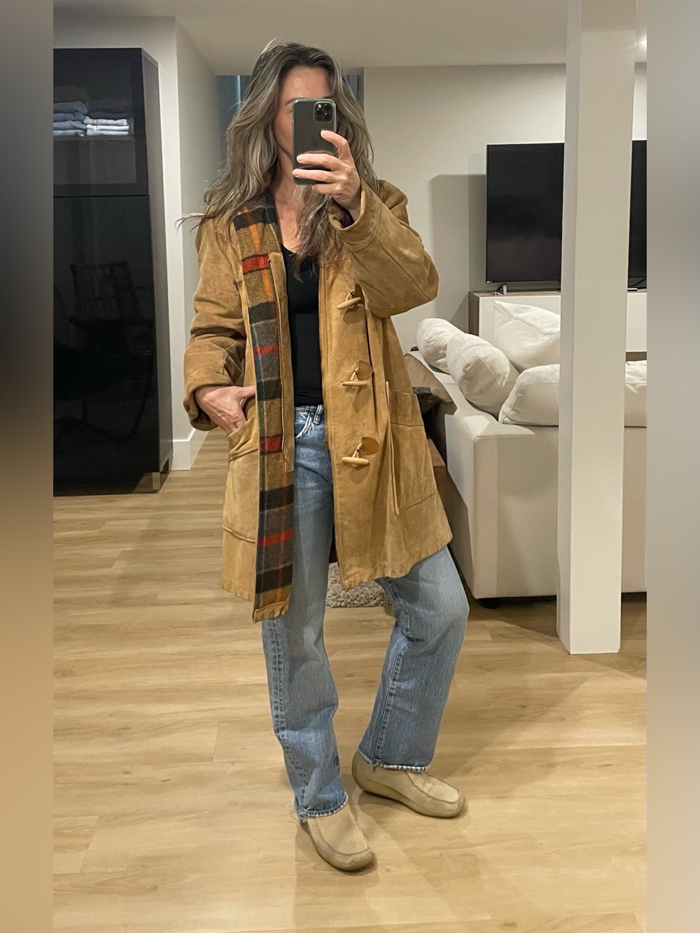 London Fog | Rare Vintage Suede Toggle Duffle Coat